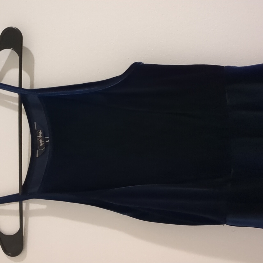 Navy Velvet Dress